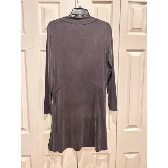 Anthropologie Dolan Left Coast Toute V Neck Gray Boho Swing Dress Small - Picture 3 of 6
